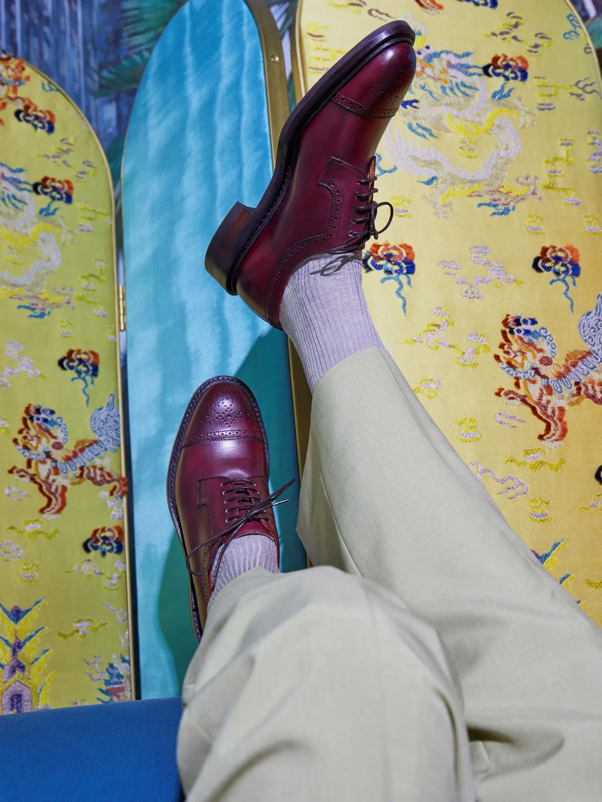 Burgundy Sophie Derby shoes