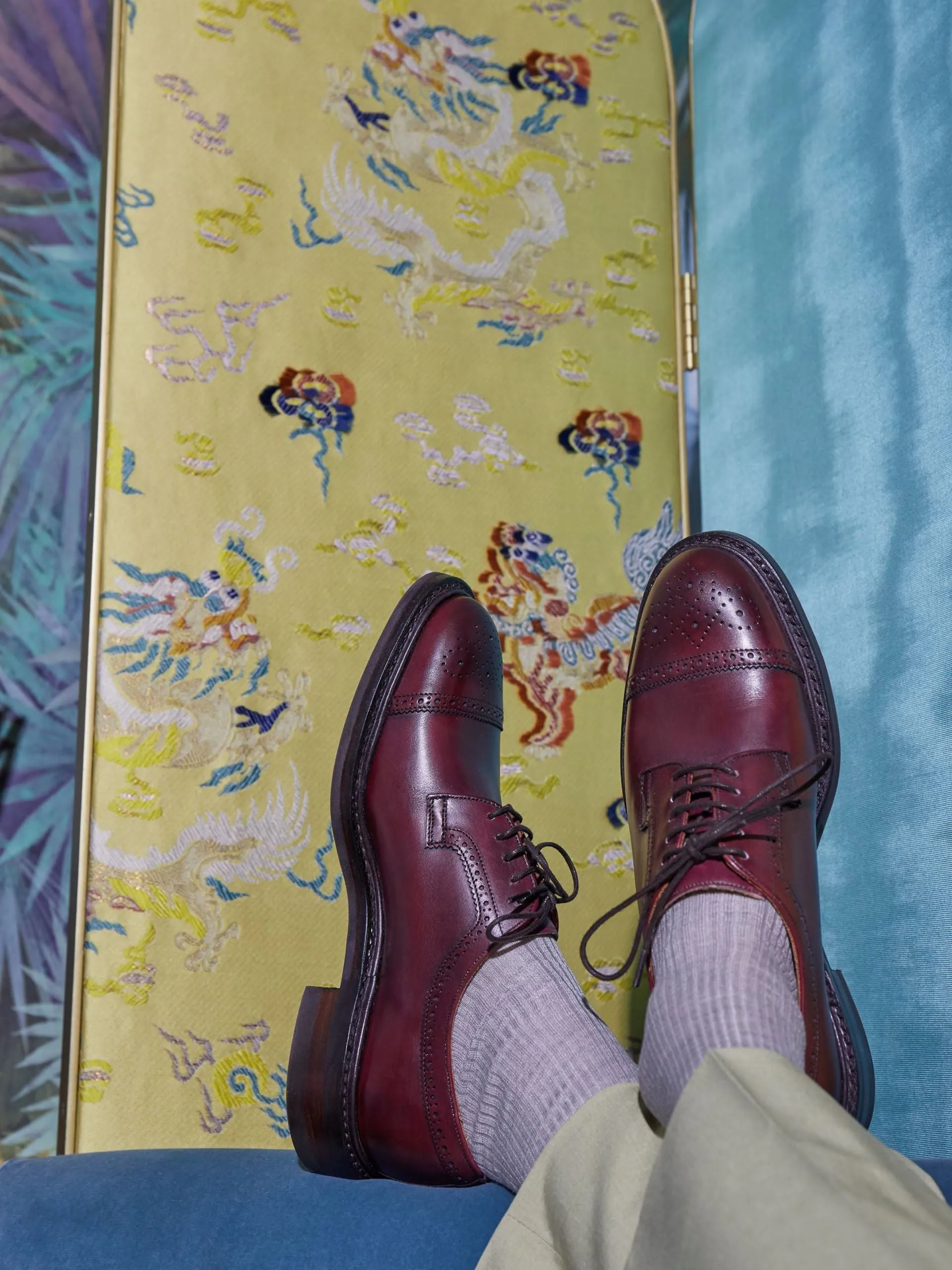 Burgundy Sophie Derby shoes