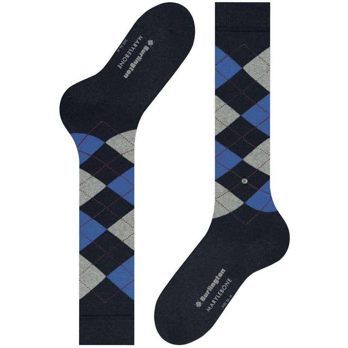 Burlington Marylebone Knee High Socks - Marine Blue