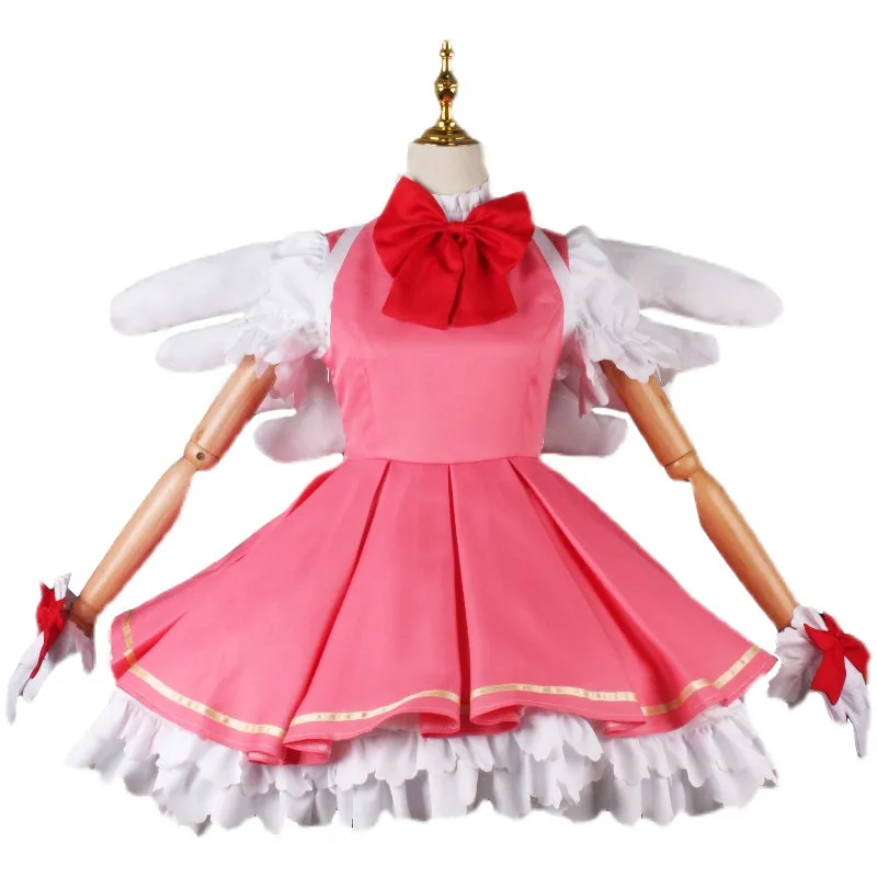 Cardcaptor Sakura Clear Card Sakura Kinomoto Pink Dress Halloween Cosplay Costume - Not Included Wing