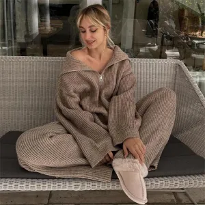 Casual Oversize Rib Knit Matching Set Outfit – Inspiring Confidence