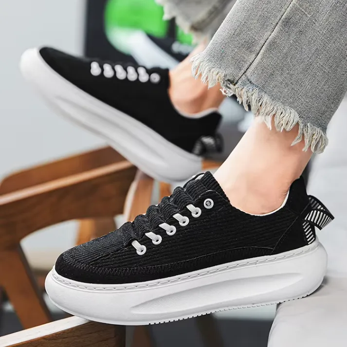 Casual Streetwear Corduroy Upper Sneakers