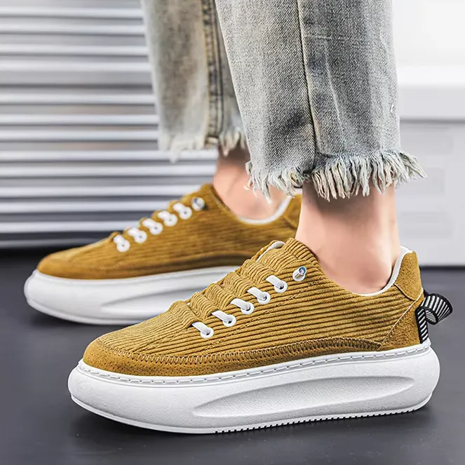 Casual Streetwear Corduroy Upper Sneakers