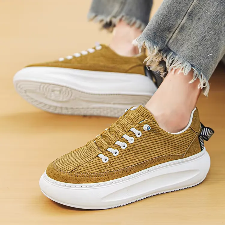 Casual Streetwear Corduroy Upper Sneakers