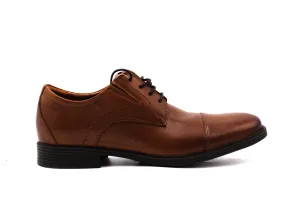 CLARKS,CAP TOE-LACE UP-SHOES-WHIDDONCAP913-TAN