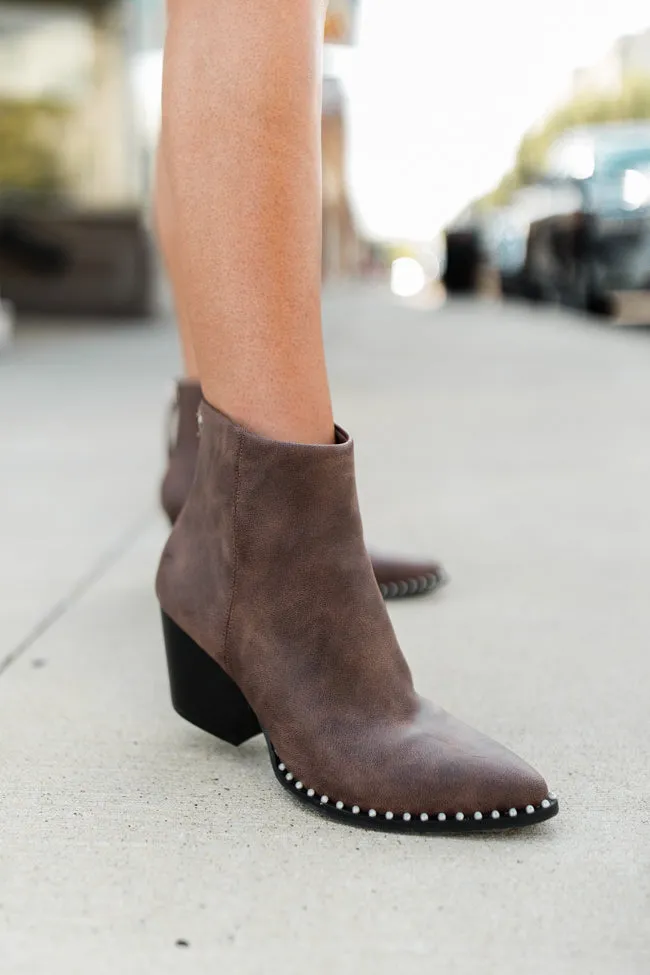 Collins Brown Studded Booties