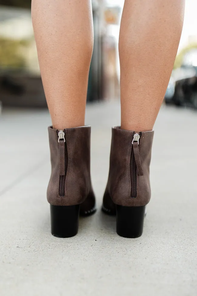 Collins Brown Studded Booties