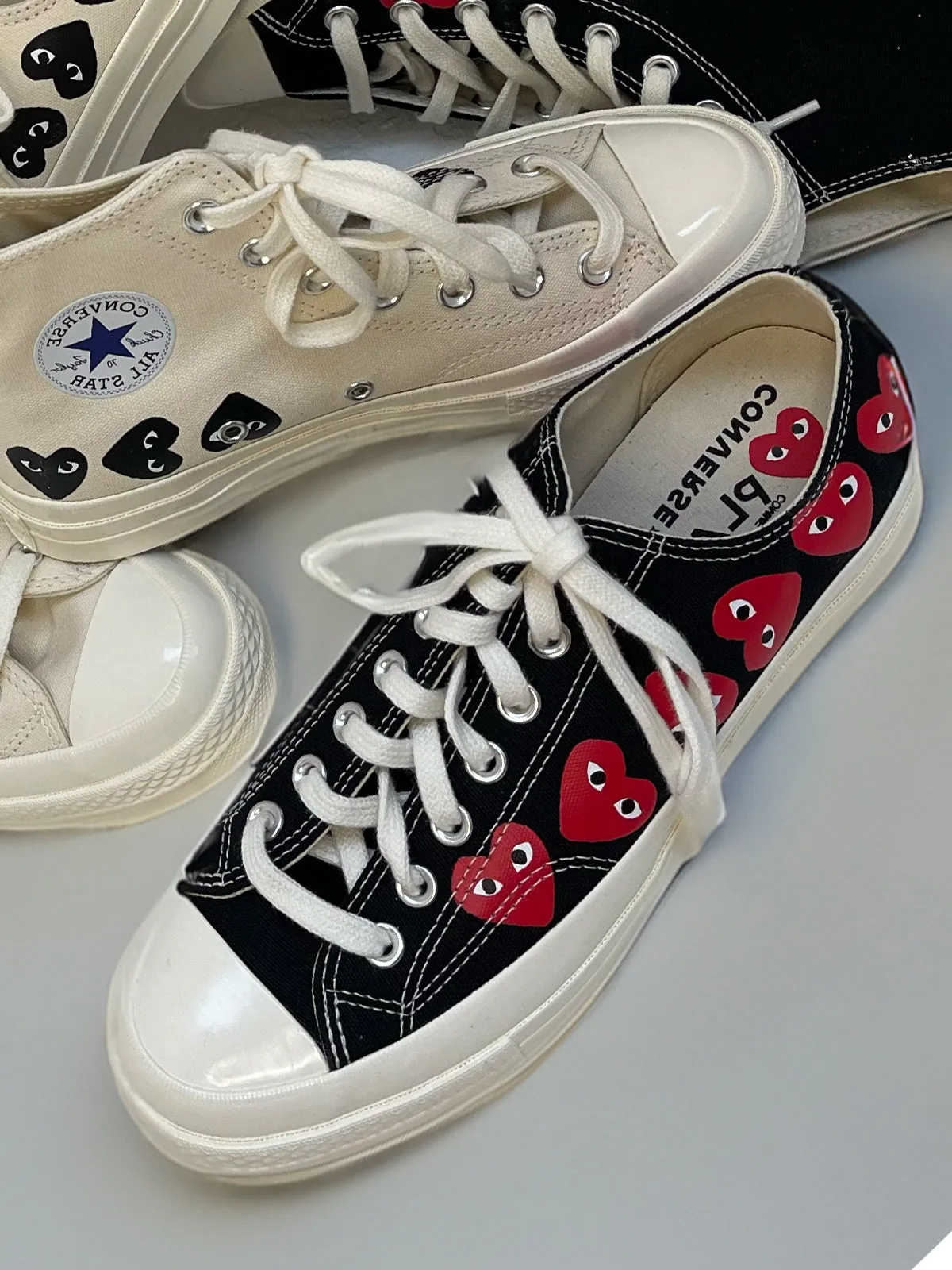 Converse Low 'Chuck Taylor' Sneakers Multi Heart - Black