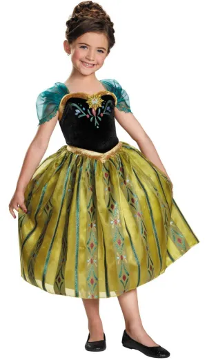 Coronation Anna Girls Deluxe Frozen Disney Costume