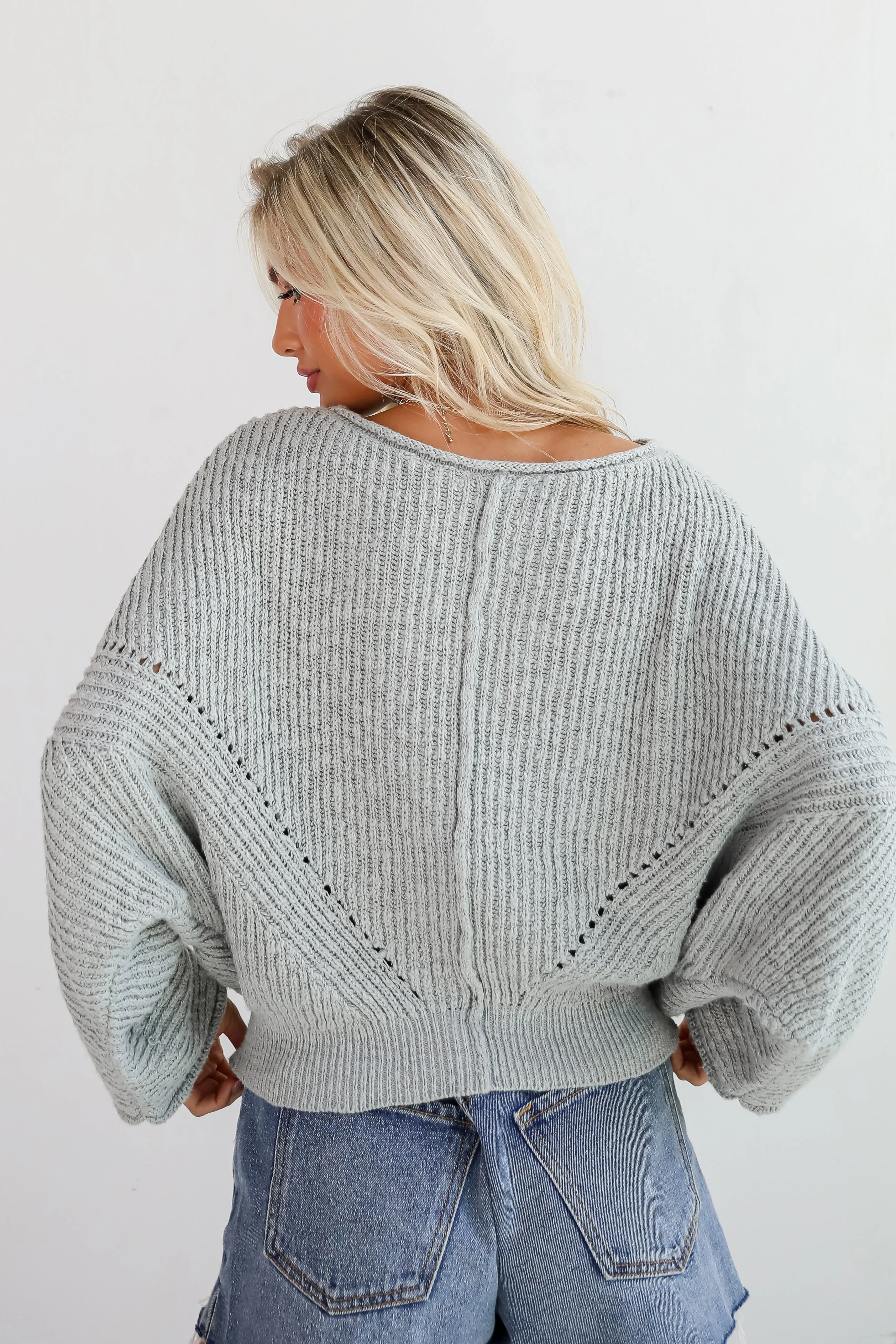 Coveted Essence Light Grey Sweater