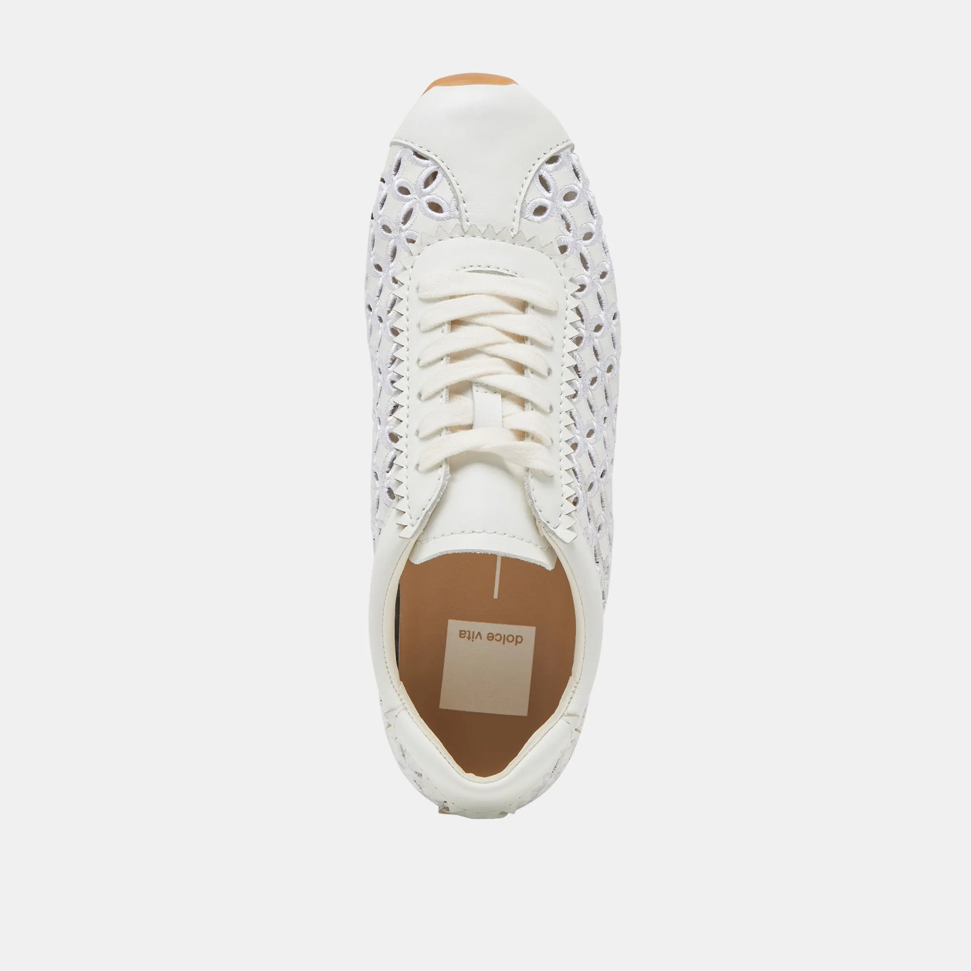 DANIE EYELET PERF SNEAKERS TRUE WHITE LEATHER