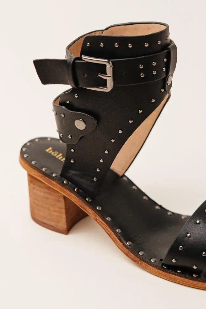 Daphne Studded Heels in Black