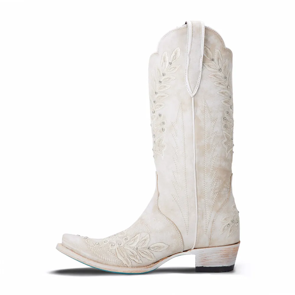 Destiny Studded Embroidered Snip Toe Cowboy Boots