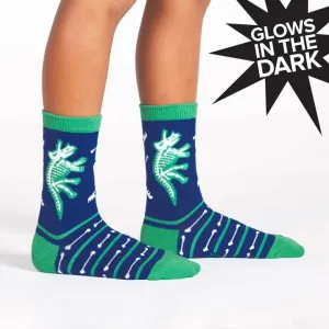 Dinosaur Bones Glow in The Dark Kids Crew Sock