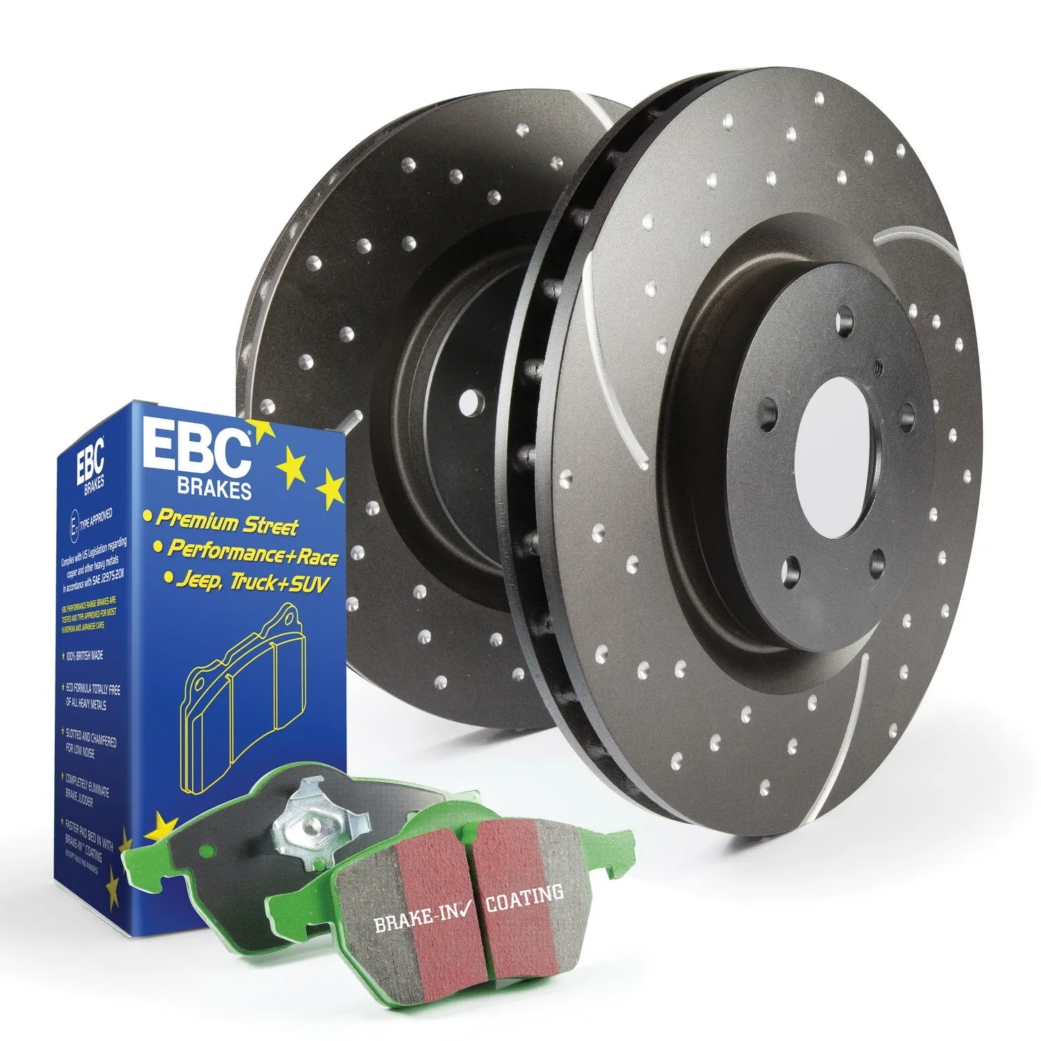 EBC Brakes S10KF1443 S10 Kits Greenstuff 2000 and GD Rotors