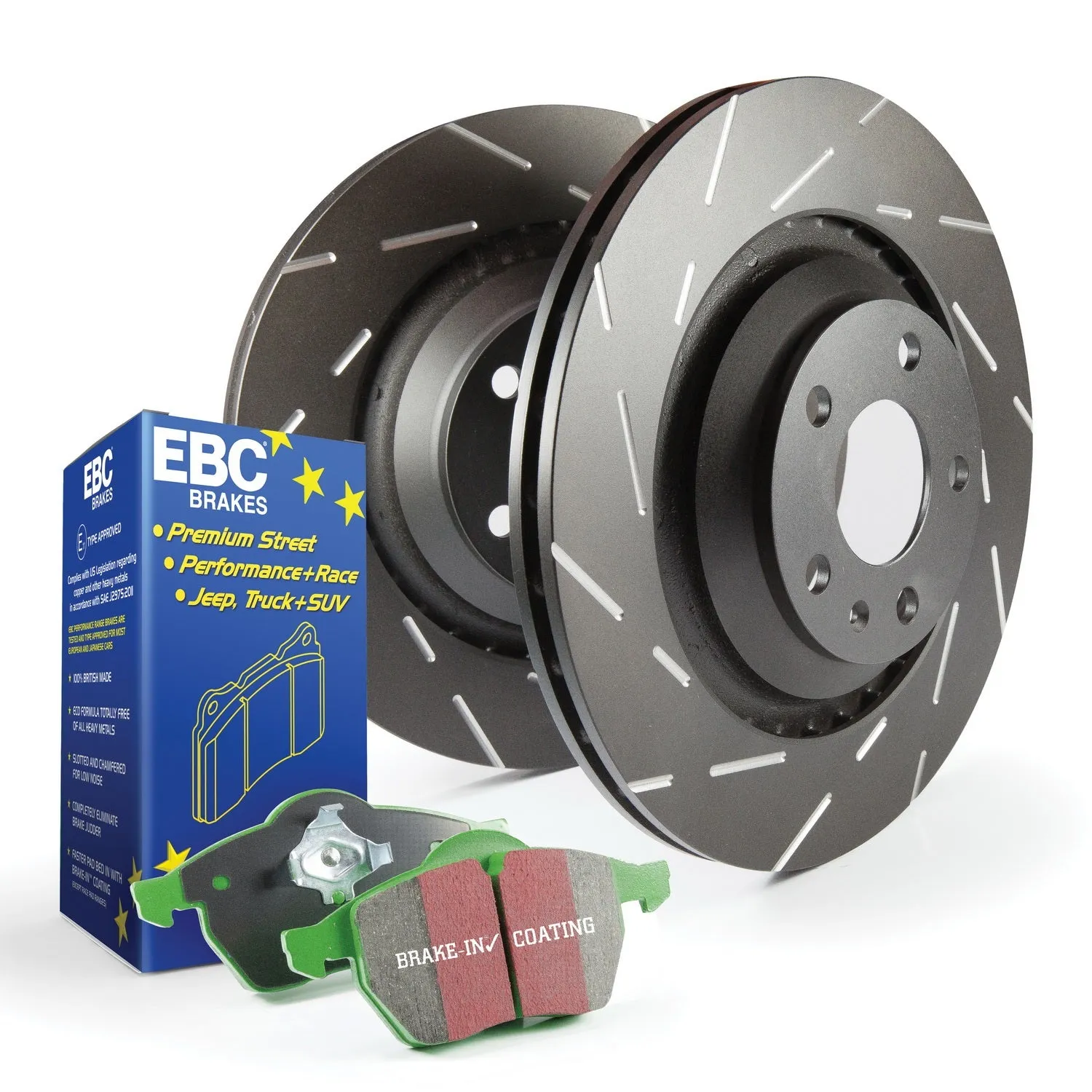 EBC Brakes S2KF1035 S2 Kits Greenstuff 2000 and USR Rotors