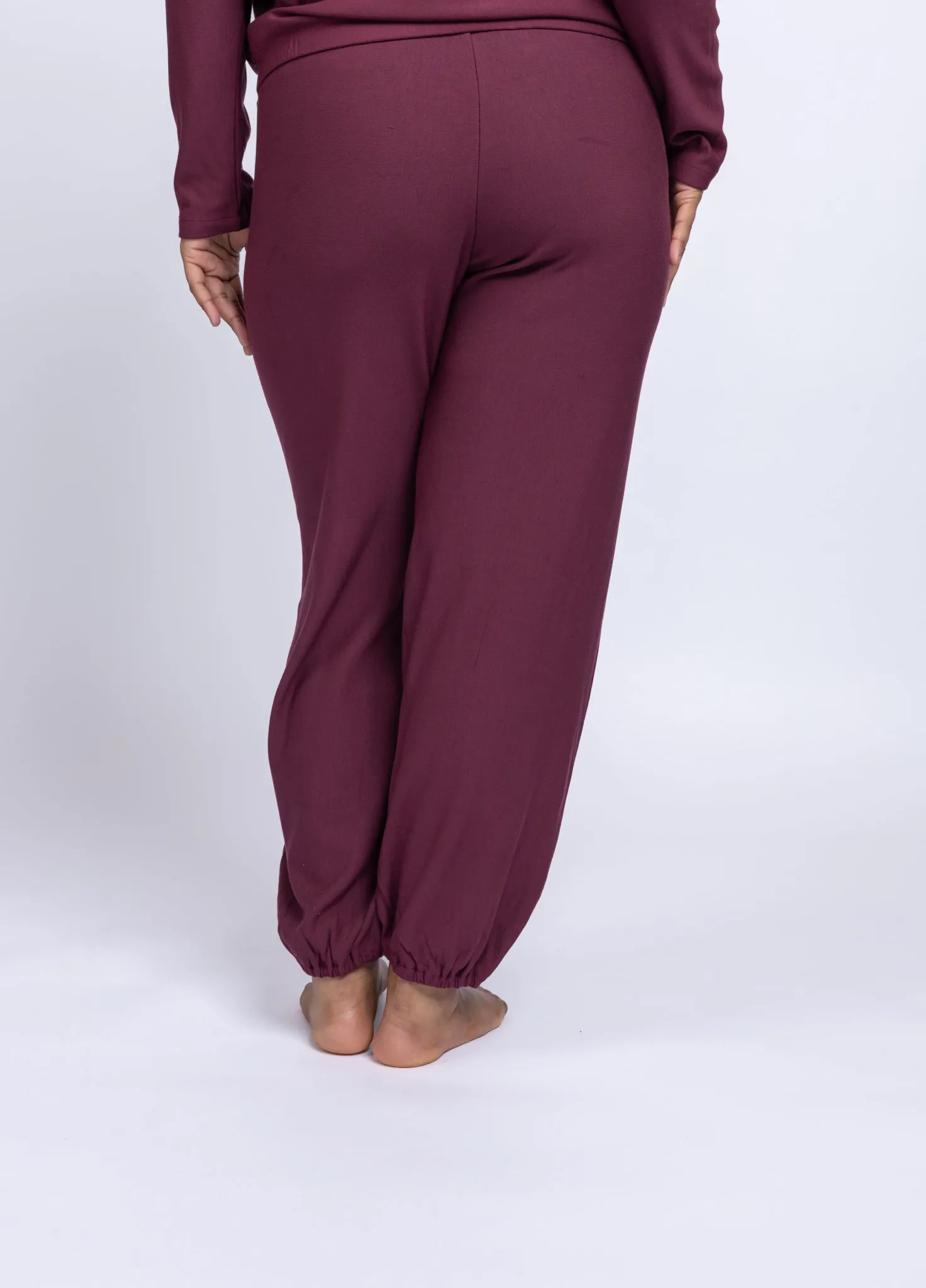 Eberjey Softest Sweats Plush Pants in Mulberry