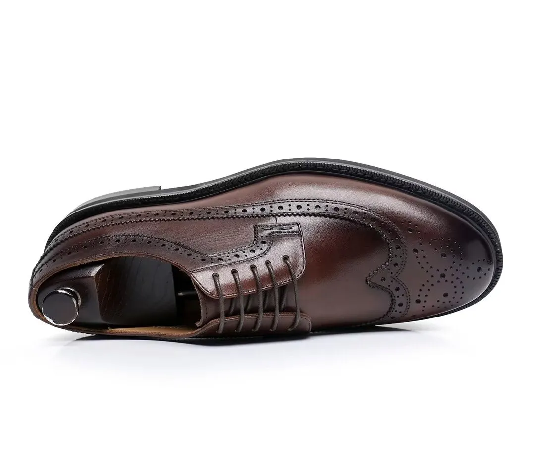 ElegantStride Cowhide Leather Men's Dress Shoes