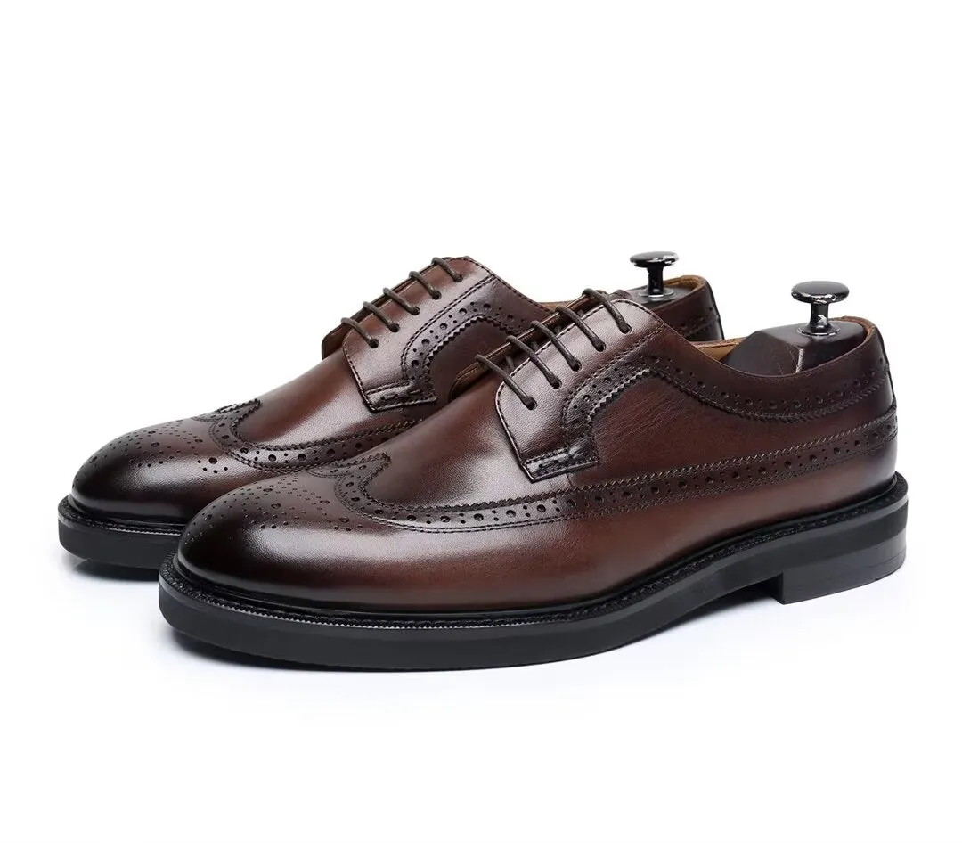 ElegantStride Cowhide Leather Men's Dress Shoes