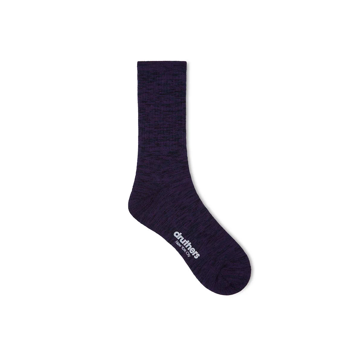 EVERYDAY ORGANIC COTTON MELANGE CREW SOCK - NAVY