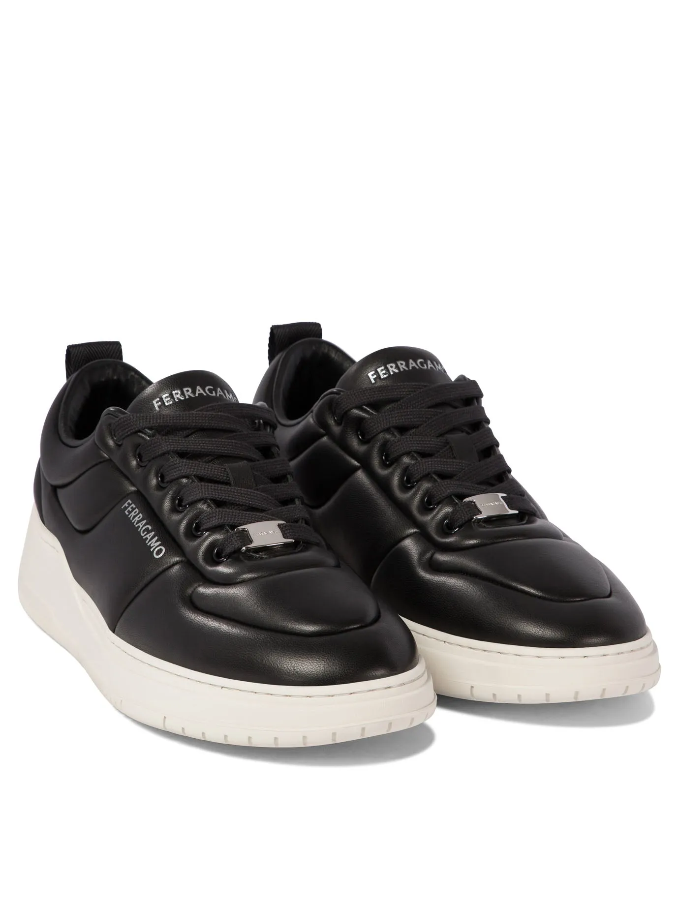 Ferragamo Modern Elegance Leather Sneakers