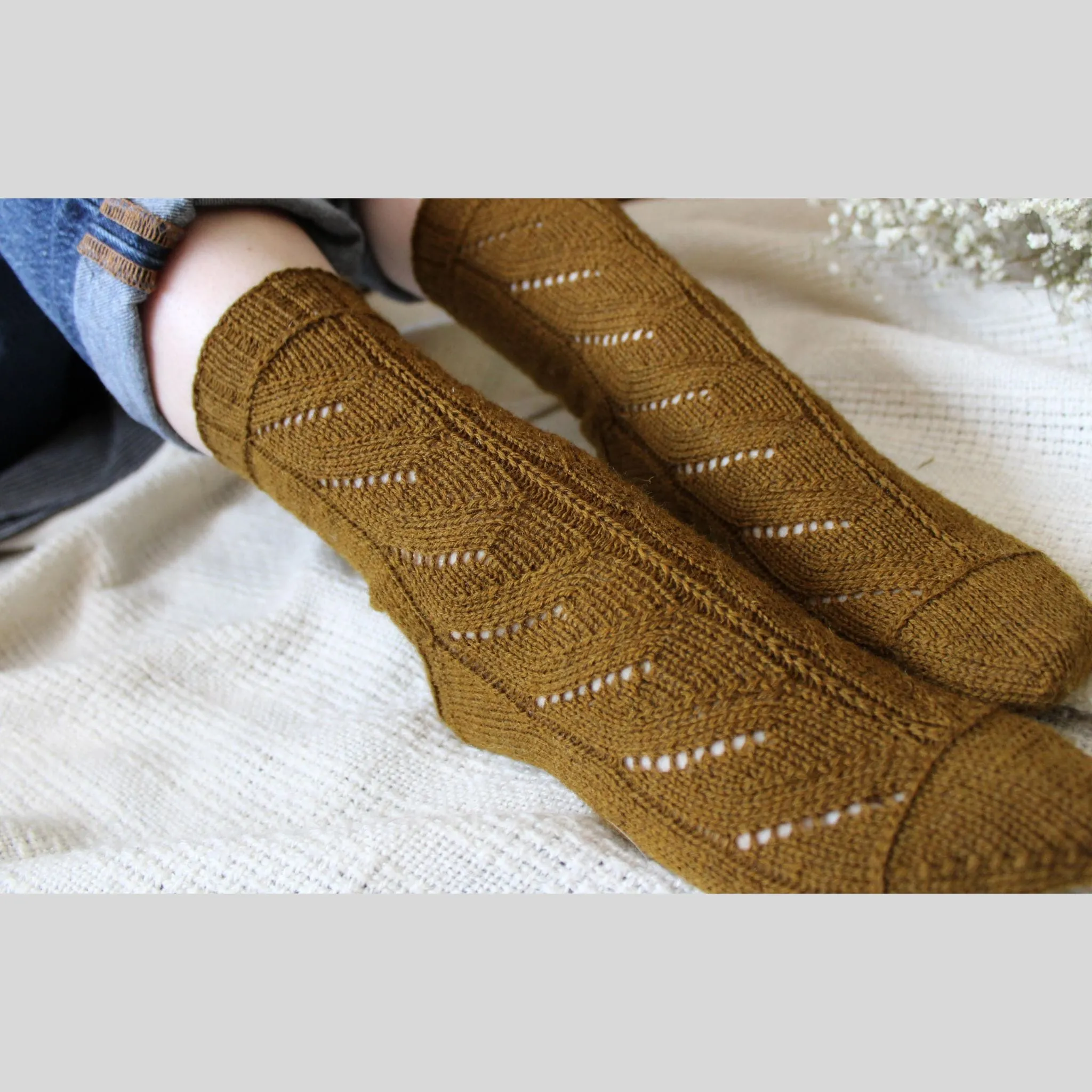 Golden Fern Socks by Fox & Folk in Rambler