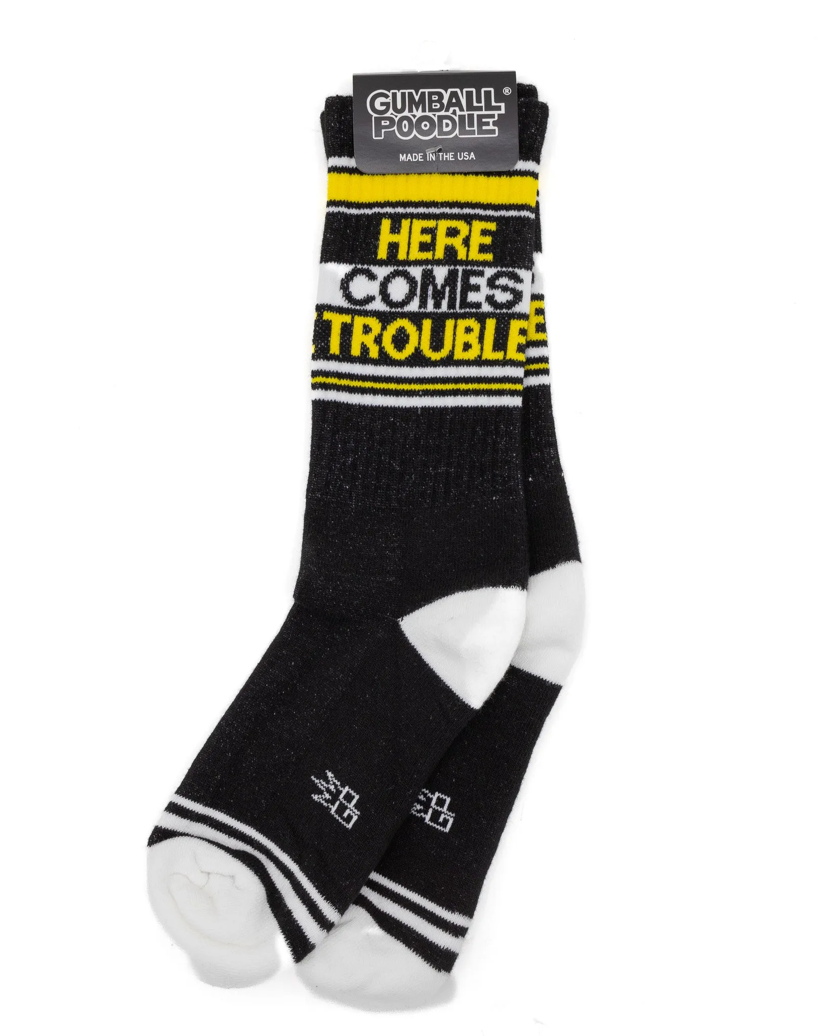 Here Comes Trouble Gym Socks