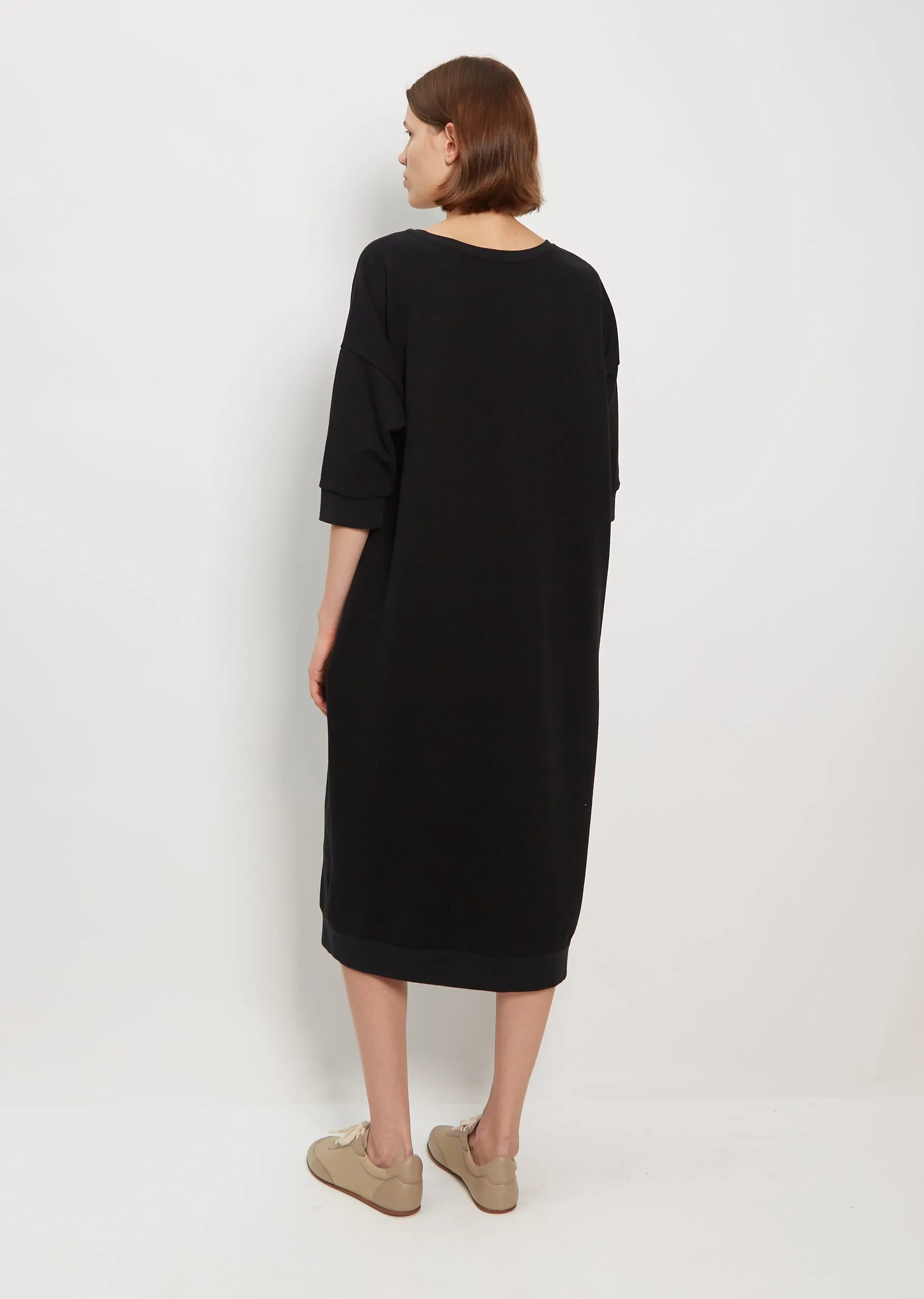 Ivy Sweatshirt Dress — Black