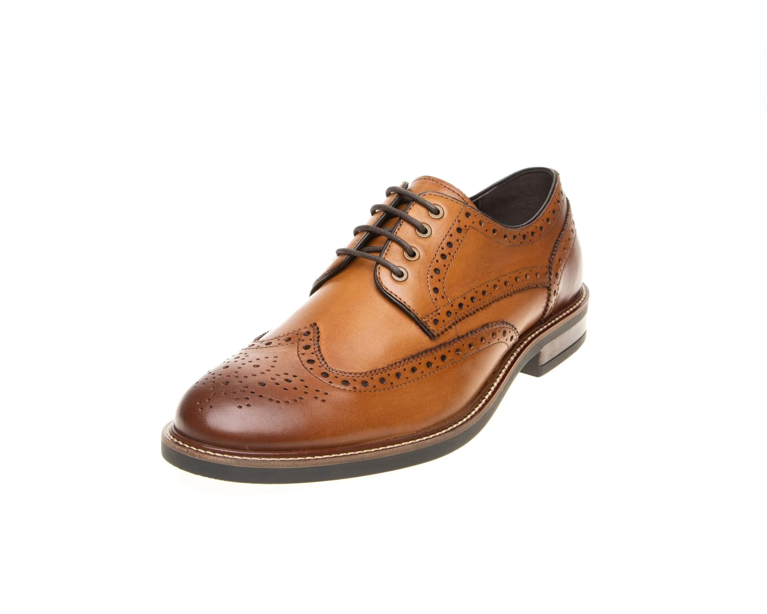 John White Stokes Tan Brogue Shoes