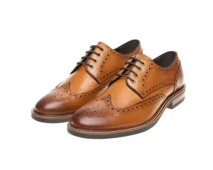 John White Stokes Tan Brogue Shoes