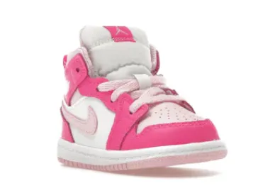 JORDAN 1 MID WHITE FIERCE PINK (TD)