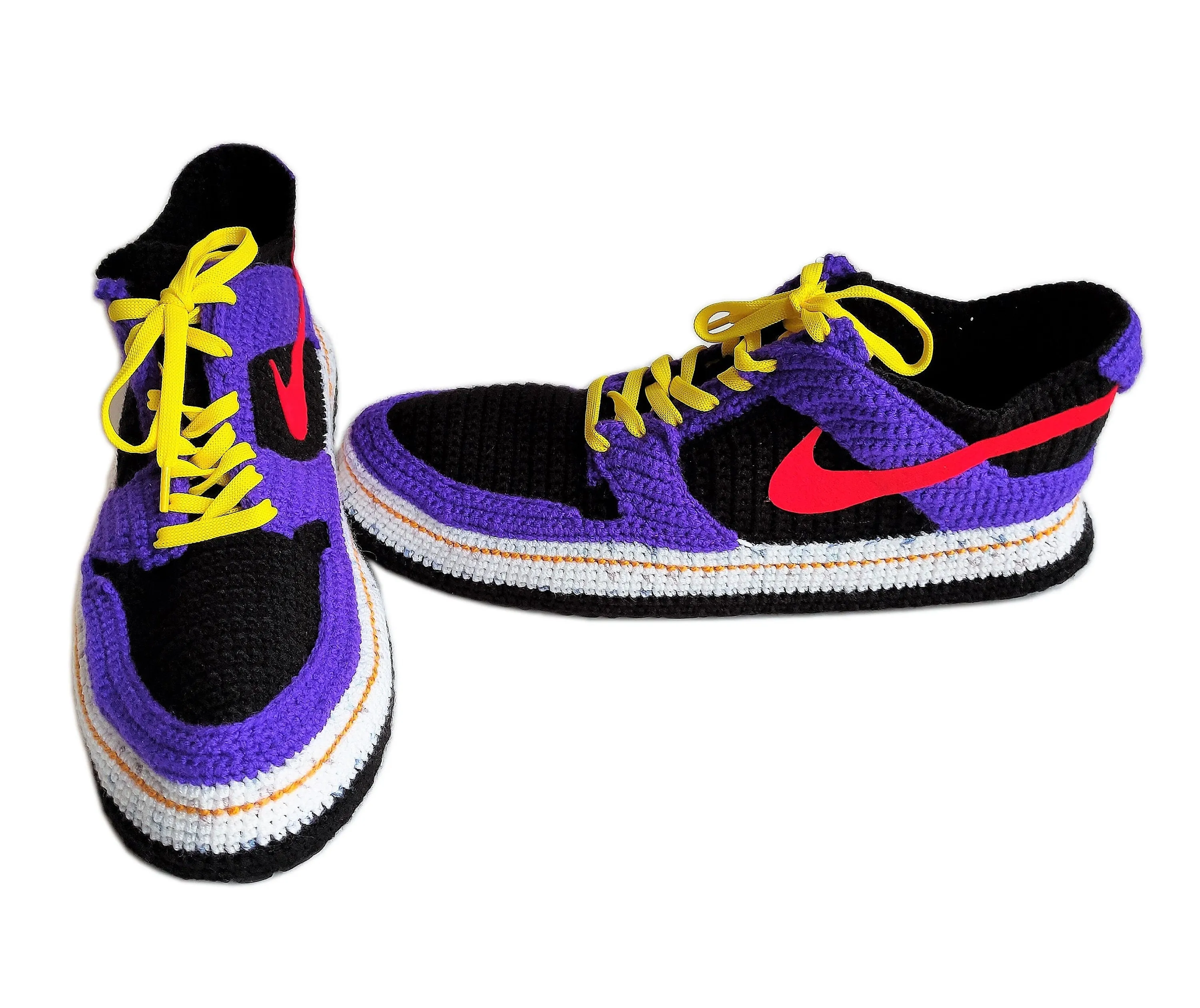 Jordan Dunk Low Purple Sneakers Plush Slippers