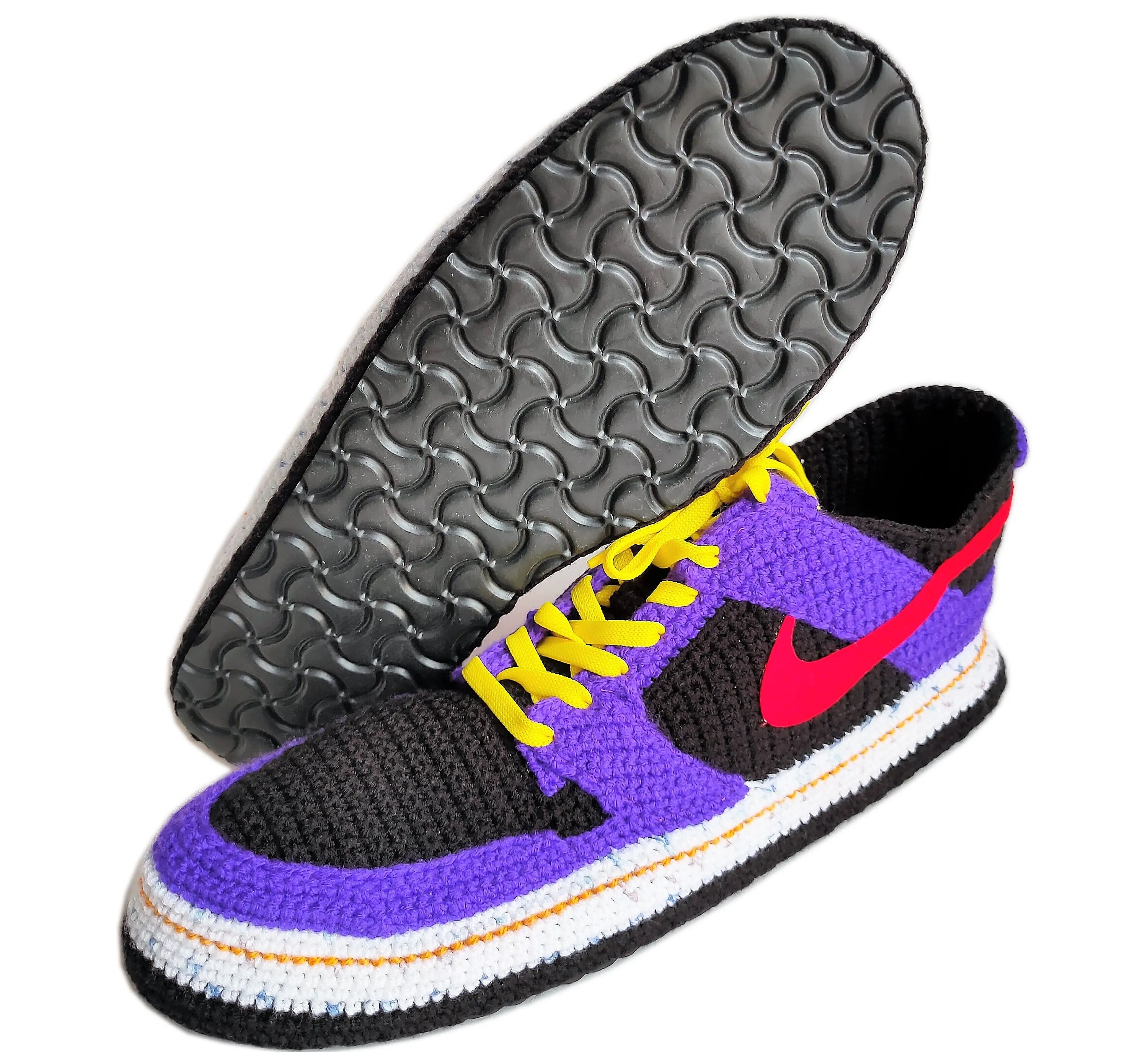 Jordan Dunk Low Purple Sneakers Plush Slippers