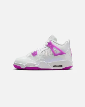 Jordan Kids' Air Jordan 4 Retro (GS) "Hyper Violet" White/Hyper Violet