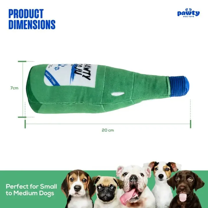 Korean Soju Bottle Parody Plush Dog Toy