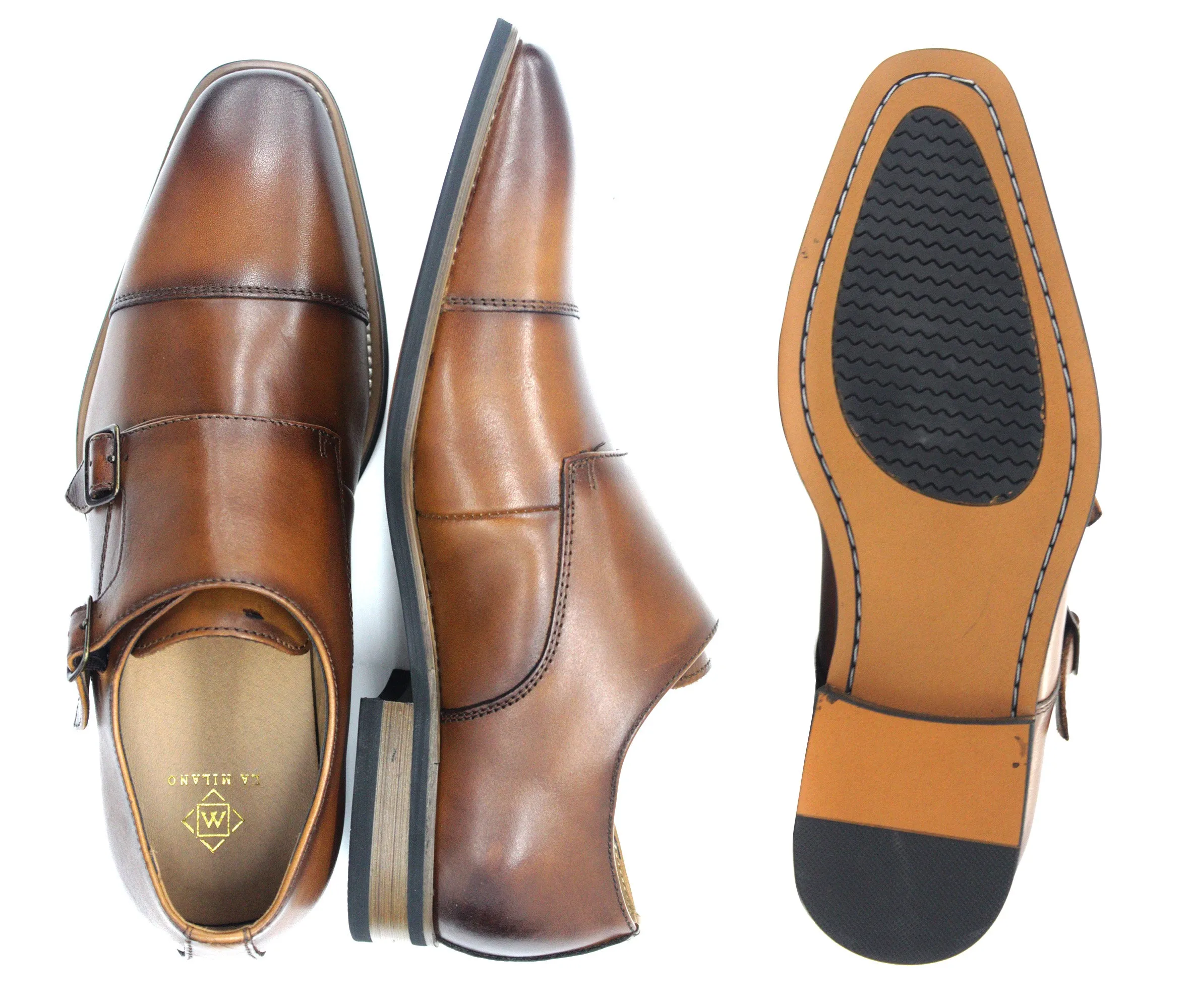 LA MILANO,CAP TOE-LACE UP-SHOES-A11641-TAN