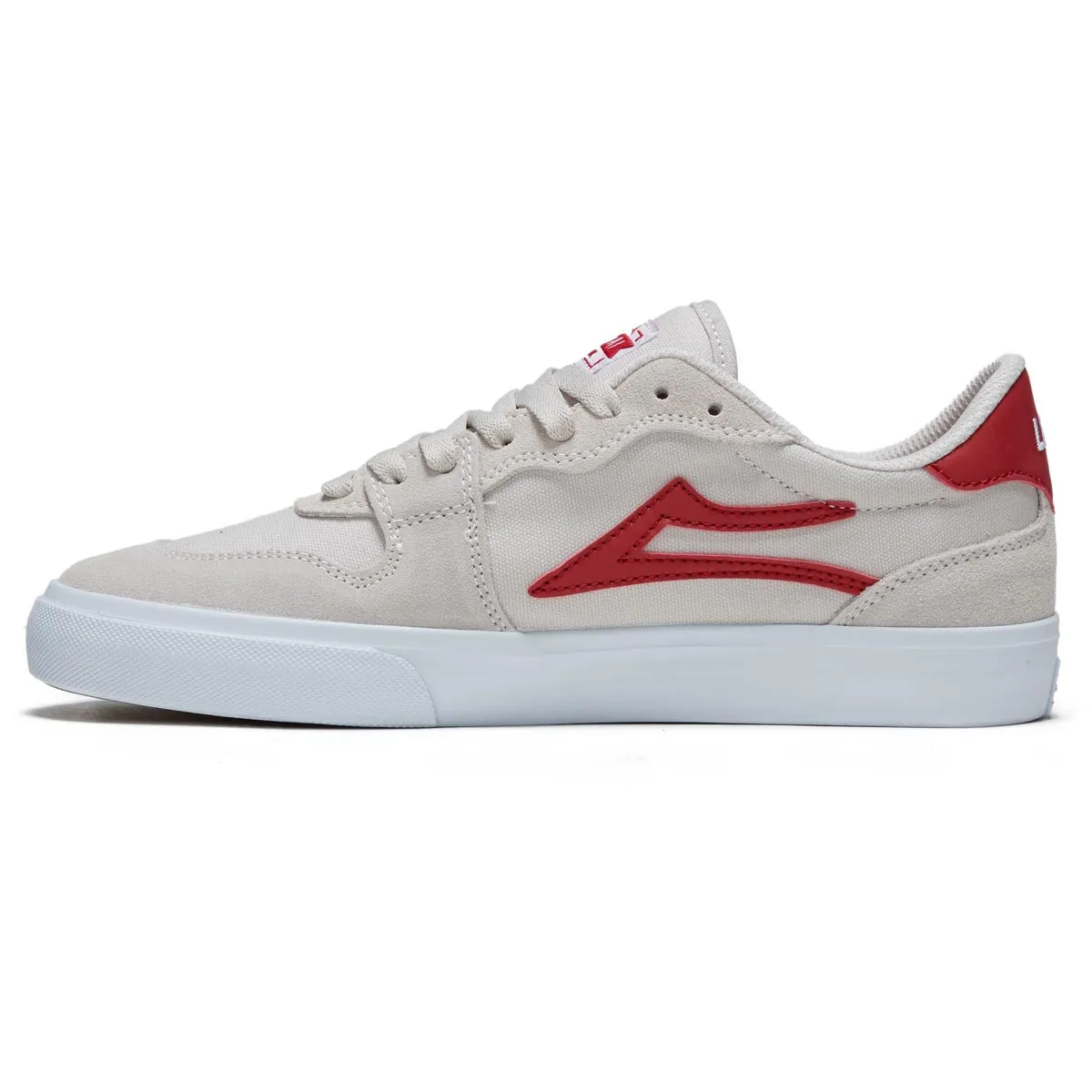 Lakai York Shoes - White/Red Suede