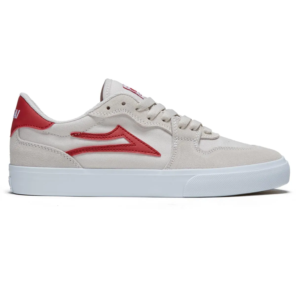 Lakai York Shoes - White/Red Suede