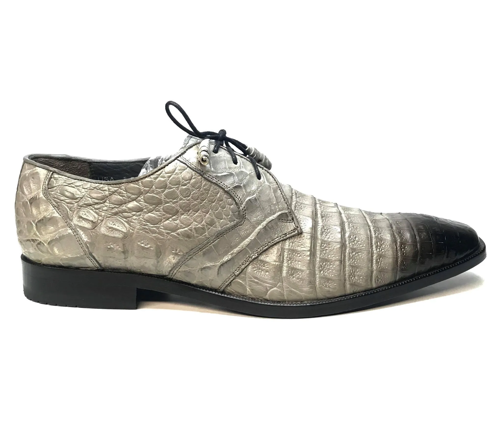 Los Altos All-Over Crocodile Lace Up Dress Shoes