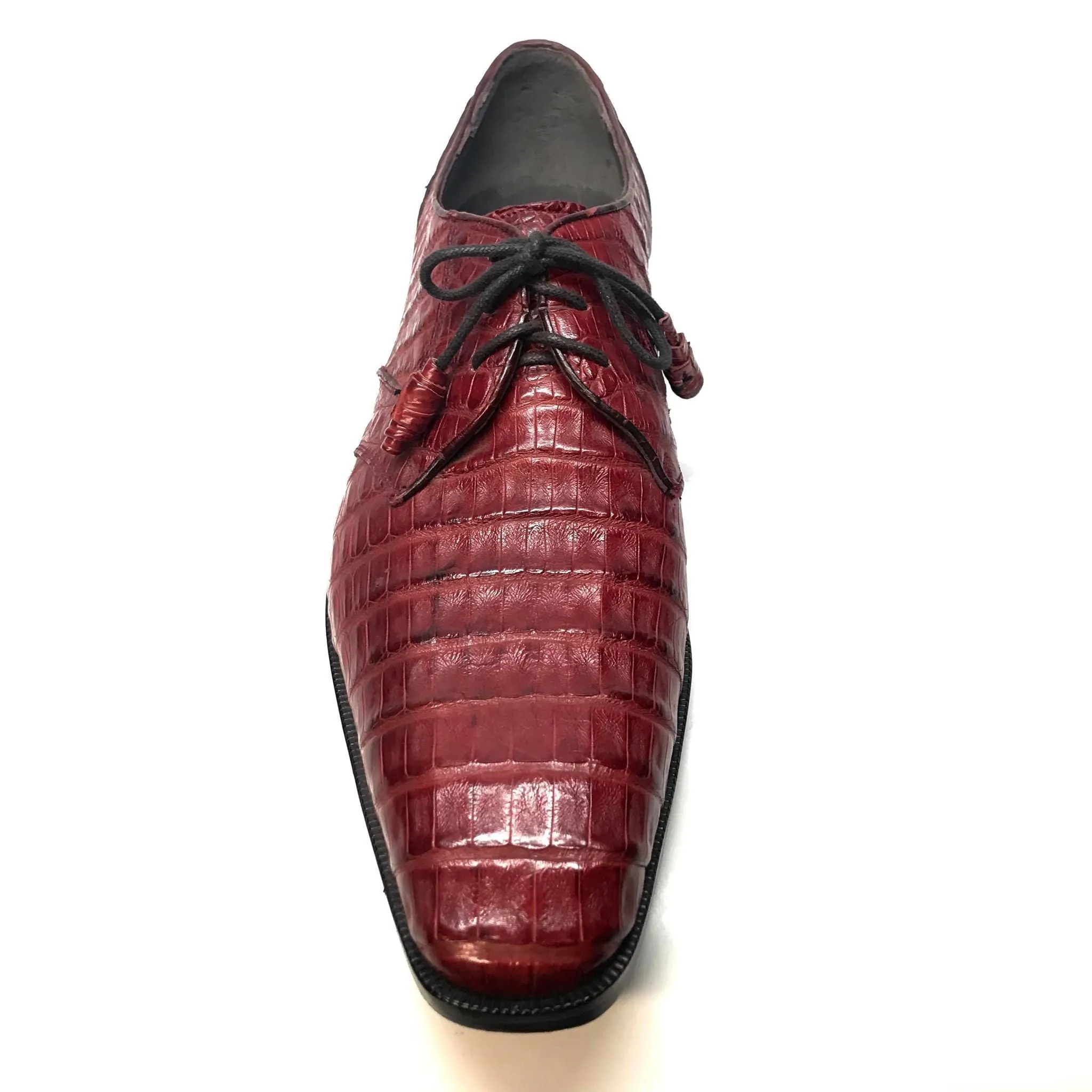 Los Altos All-Over Crocodile Lace Up Dress Shoes