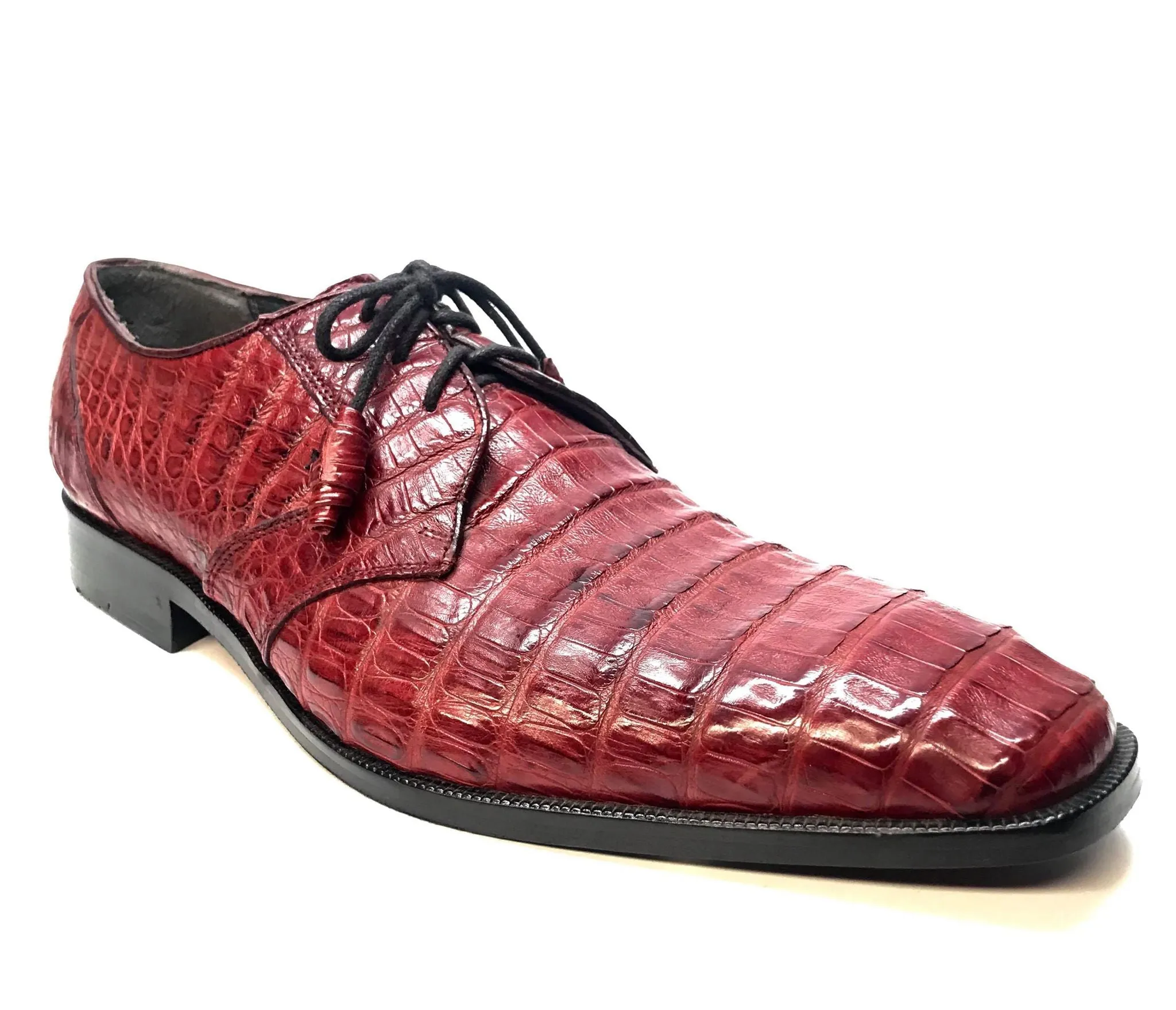 Los Altos All-Over Crocodile Lace Up Dress Shoes