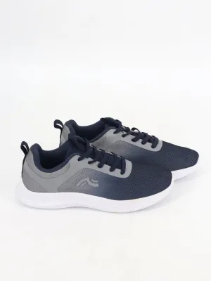 Men's Brand Logo Printed Running Shoes,Navy/Grey