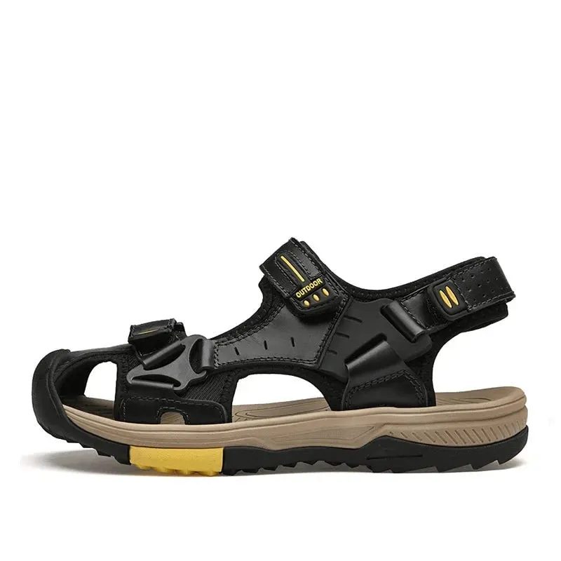 Men's Genuine Leather Sandals Brand Classic Sandal Summer Male Outdoor Casual Lightweight Sneakers Fashion Sandal