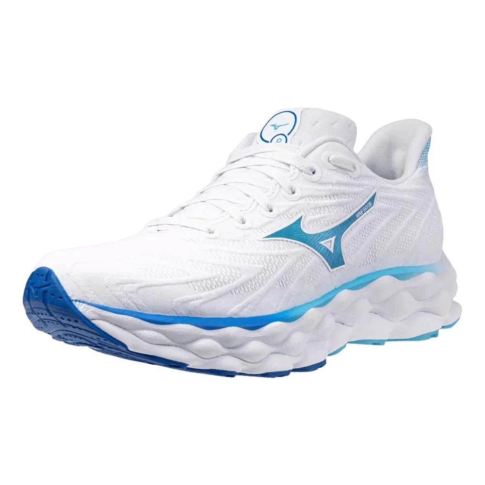 Mizuno Women's Wave Sky 8 - White/Mercury Blue