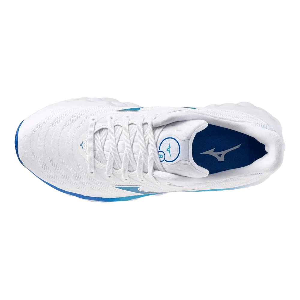 Mizuno Women's Wave Sky 8 - White/Mercury Blue