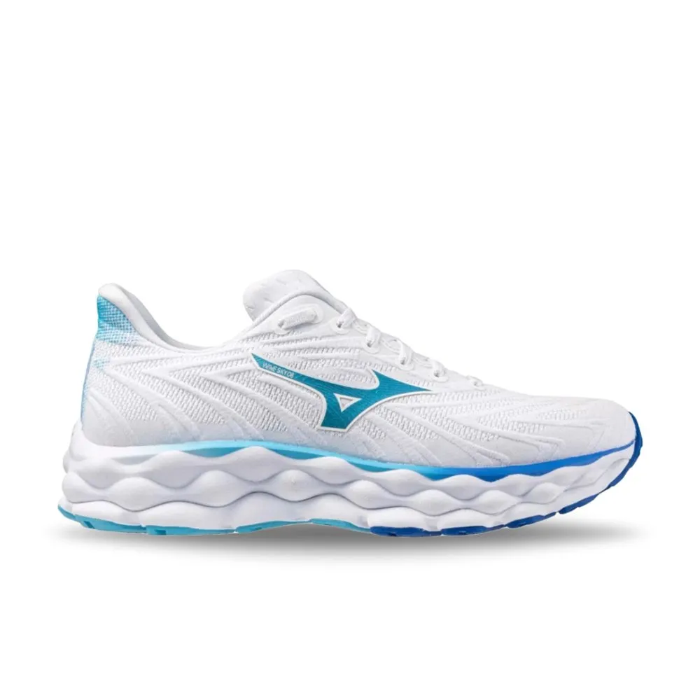 Mizuno Women's Wave Sky 8 - White/Mercury Blue