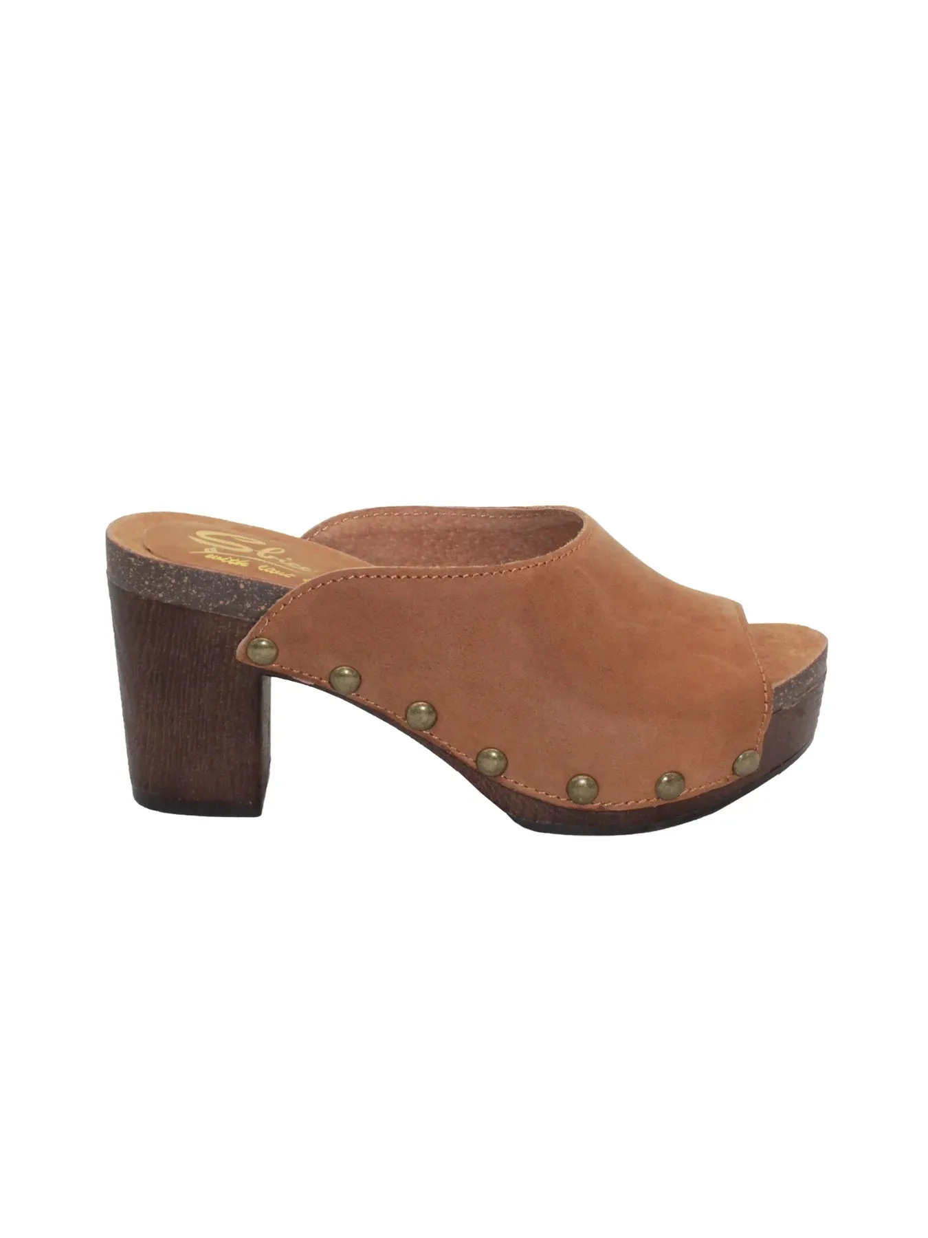 MONTROSE GENUINE LEATHER OPEN TOE CLOG MULE