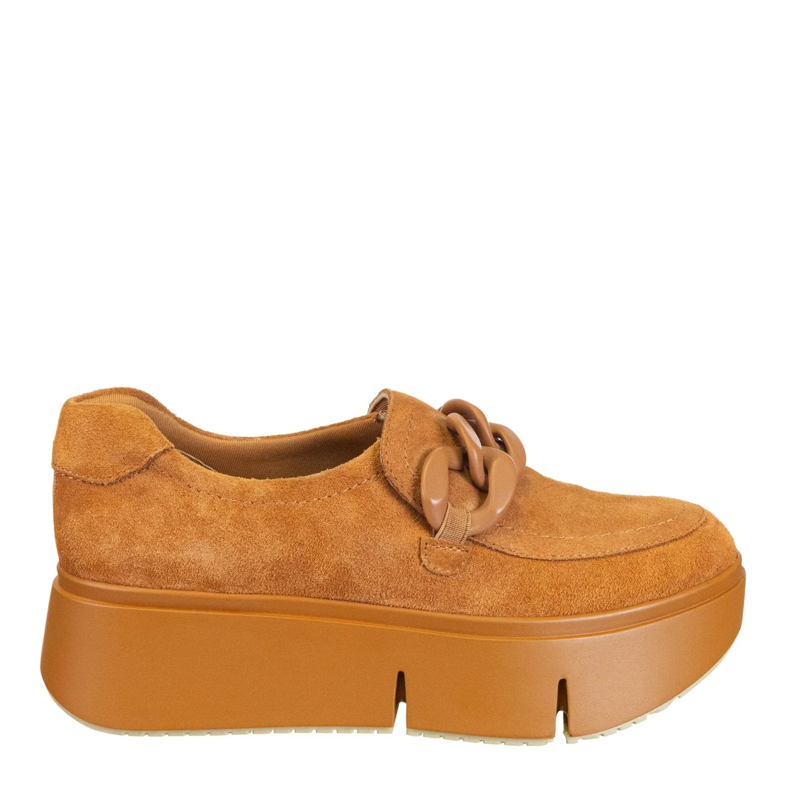 Naked Feet: PRINCETON in CAMEL Platform Sneakers