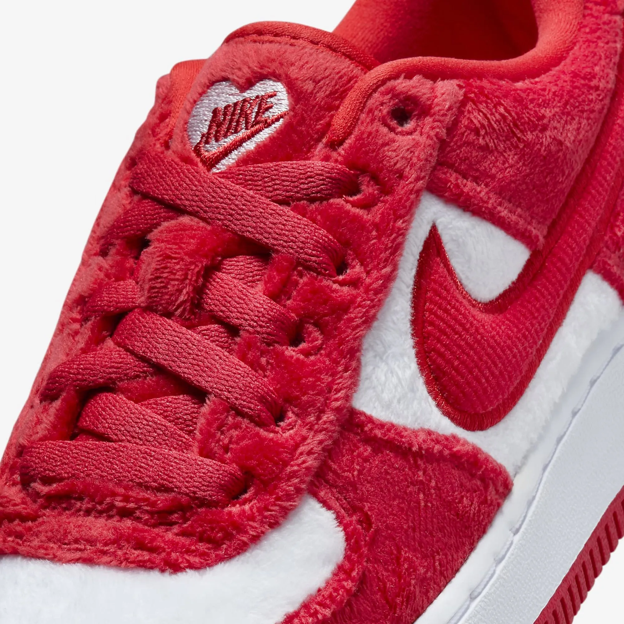 Nike | AIR FORCE 1 (GS)  { FIRE RED/LT CRIMSON-WHITE-PINK FOAM