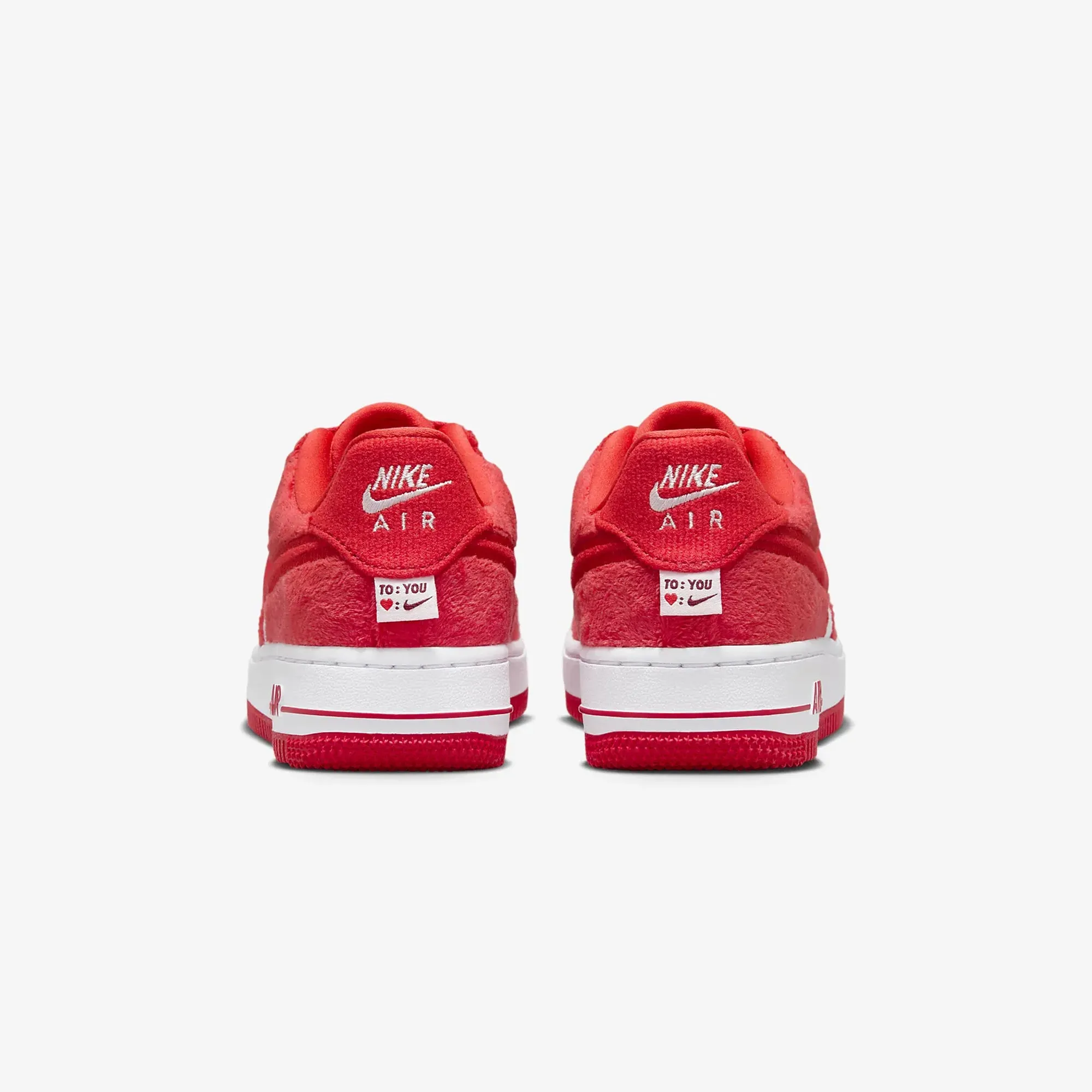 Nike | AIR FORCE 1 (GS)  { FIRE RED/LT CRIMSON-WHITE-PINK FOAM